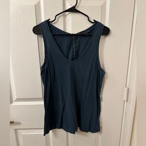 Banana Republic Dark Blue Sleeveless Top w/ Zipper
